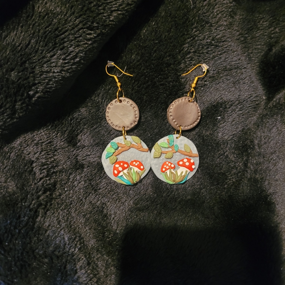 Polymer clay earrings